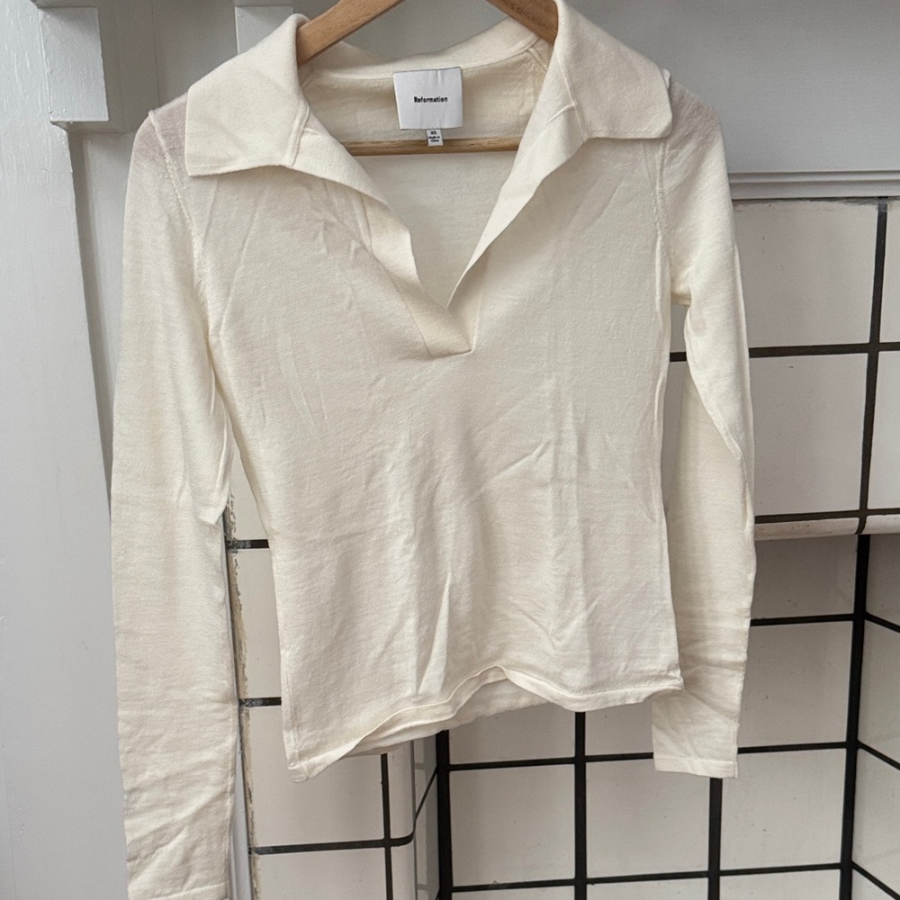 Reformation Cream Sweater